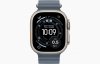 Apple Watch Ultra 3 GPS + Cellular Koperta 49 mm z tytanu w kolorze naturalnym Pasek Ocean w kolorze marynarskiego granatu